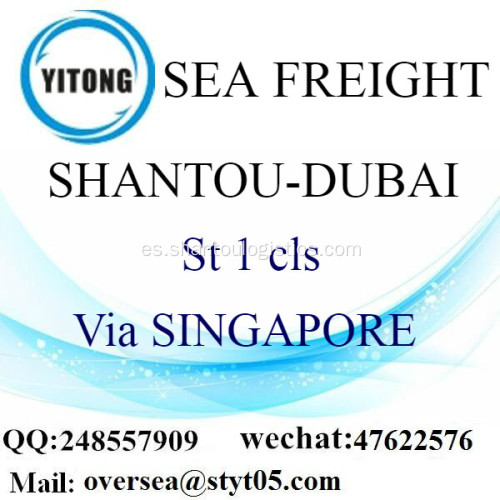 Consolidación de LCL de Shantou Port a Dubai